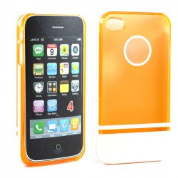 iPhone 4 4S Two Tone Case (OrangeWhite)